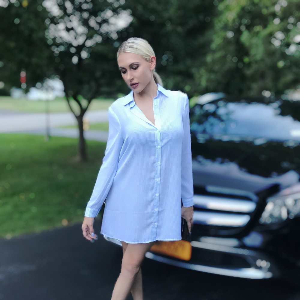 Stripe Shirt Dress
